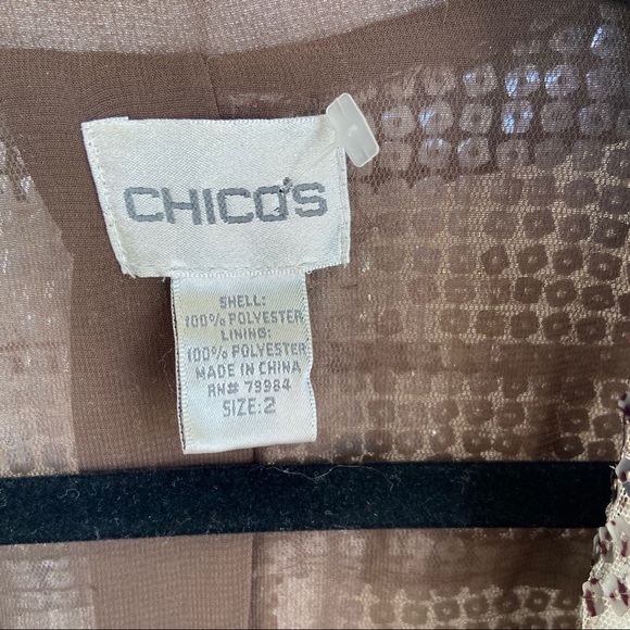 Chico’s Shiny Sparkling Silver Sequin Blazer Coat - Picture 8 of 8